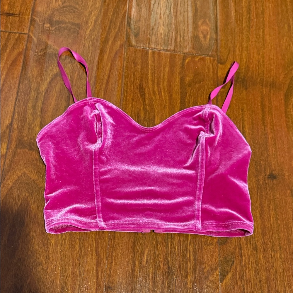 American Apparel Fuchsia Velvet Camisole